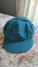 Vintage Pebble Beach Golf Hat Blue Adjustable Strap Imperial Headwear Read