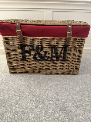Fortnum & Mason GOLD Korb mit rotem Samteinsatz - Limited Edition
