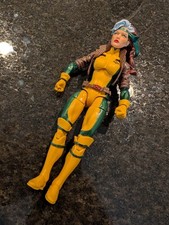 Figura de acción Marvel Legends Rogue serie 6 Hasbro BAF Wave X-Men USADA EN CAJA ORIGINAL GC