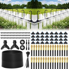 200FT Drip Irrigation System W/ 360  Adjustable Copper Nozzles