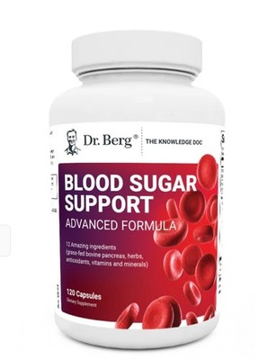 Dr Berg Blood 120 cap Sugar Support Advanced Formula with Chromium and Potassium