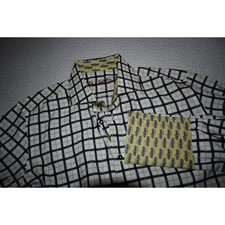 Robert Graham Dress Shirt Car Design French Cuffs Mens Size Large Cotton Plaid