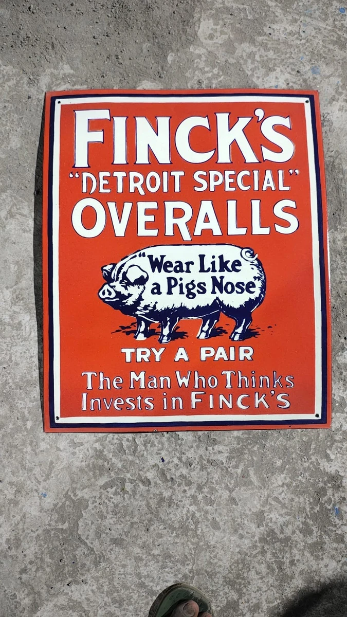 Overalls Sign In Original Advertising Signs (1930-1969) for sale