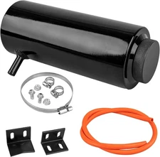 Coolant Overflow Tank, 800ml Aluminum Radiator Black Coolant... 