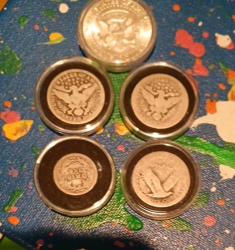 64 Kenedy-2 Barber Quarter 1892-1902 & 08 Barber Dime Standing Lib☆OTTIME MONETE!! - Foto 6 di 11