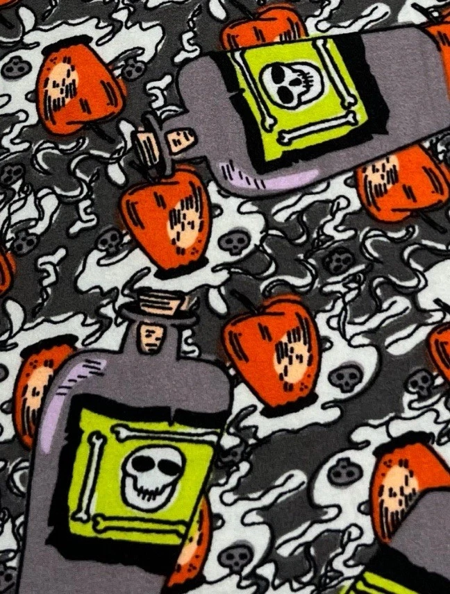 Леггинсы LuLaRoe TC2 Высокие Пышные 2 РЕДКИЕ Заклинания Бутылка с ЯДОМ на Хэллоуин ЯБЛОЧНЫЙ Череп - Изображение 3 из 4