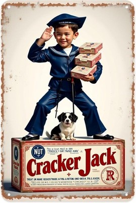 Cracker Jack Advertising Tin Metal Signs Home Décor 8x12 Vintage Cracker Jack Pr