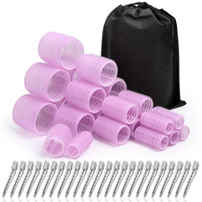 Rollers Hair Curlers Set of 48 with 24 Curlers 6 Jumbo, 6 Large, 6 Medium, 6 Sm