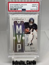 2018 FLAWLESS WALTER PAYTON DIAMOND RARE /10 PSA 10 POP 1 Chicago Bears HOF SSP