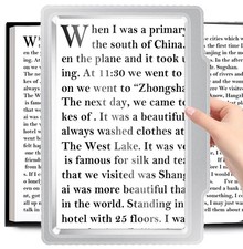 5X Full-Page Magnifying Glass Handheld Magnifier Large Page Viewing for Reading