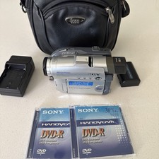 Sony DCR-DVD201 Mini DVD Camcorder Silver w/ Nightshot Mode Extras