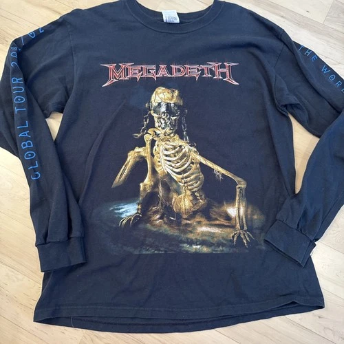 Megadeth The World Needs A Hero Global Tour T S 2000s vintage concert t-shirt, vintage, single stitch, B+ condition