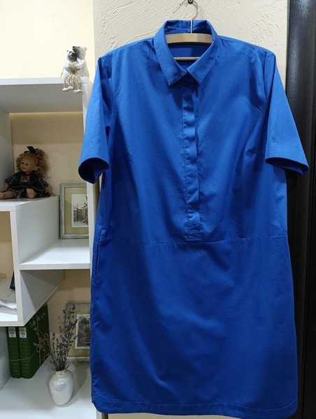 Women Betty Barclay Dress Navy Cotton 42 / XL / 50