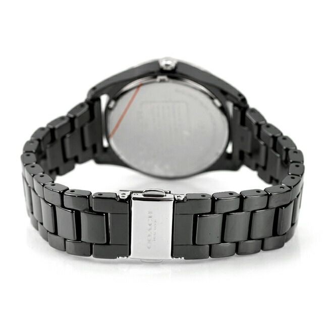 Coach Preston Women’s Ceramic Quartz Watch Black Dial Date image 4