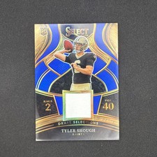 Tyler Shough RC 2025 Panini Select Blue Prizm #DSM-TSH Draft Selections Saints