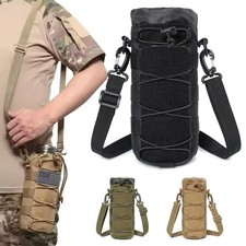 Tactical Molle Water Bottle Pouch Holder Outdoor Men's Kettle Carrier with Strap