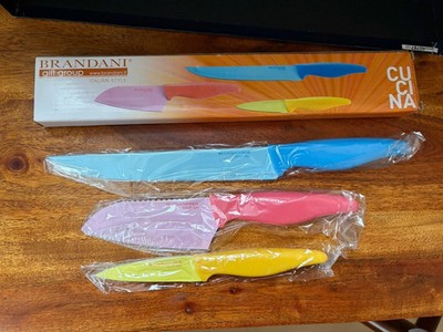 Brandani 3 teiliges farbiges Messerset Messer Set Küchenmesser  NEU/OVP