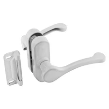 National Hardware 1 3/4 Inch White Lever Latch For Screen And Storm Doors