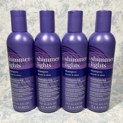 Clairol Shimmer Lights Shampoo Blonde & Silver 8oz - Lot of 4
