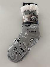 Women's Slipper Socks with Grippers, Dog Themed, Brand New One Size Fits Most.