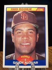 Sandy Alomar - 1989 Score #630 - San Diego Padres Baseball Card - Rookie. rookie card picture