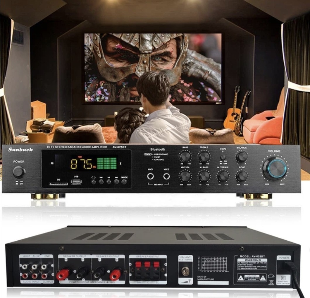 amplificatore sundbuck 2000W HiFi Stereo Amplifier Digital FM Bluetooth
