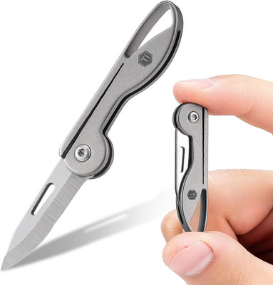 Keyunity KK05 Mini Titanium Pocket Knife for Everyday Carry- Razor Sharp Folding