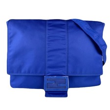 Borsa a tracolla FENDI Baguette nylon blu uomo