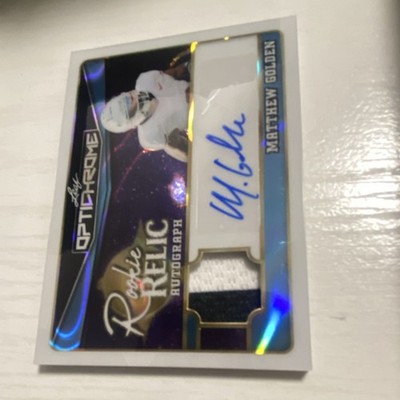 Leaf Optichrome Matthew Golden Rookie Relic Autograph #RA-MG1 7/7 Football