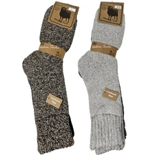 Men Thermal Wool Socks Winter Solid Warm Boot Casual Heavy Duty 10-13 6-Pack