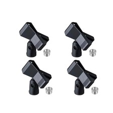 Rannsgeer Universal Microphone Clip Holder with 5/8" to 3/8" Adapter Black