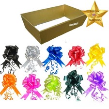 Hamper Kit & Bow Cardboard Gold Display Trays Gift Baskets Wedding Anniversary