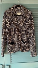 Ralph Lauren Men  s Cotton Navy Blue/Cream Knitted Cardigan