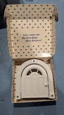 Purrfect Portal Cat Door Meow Manor Open Box White 9.25x7.25