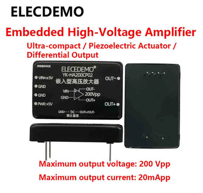 High-voltage amplifier arbitrary waveform output differential 200Vpp piezoelectr