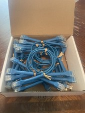 Everest Ultra Slim Cat6a Ethernet Patch Cables 1ft (24-Pack) Blue