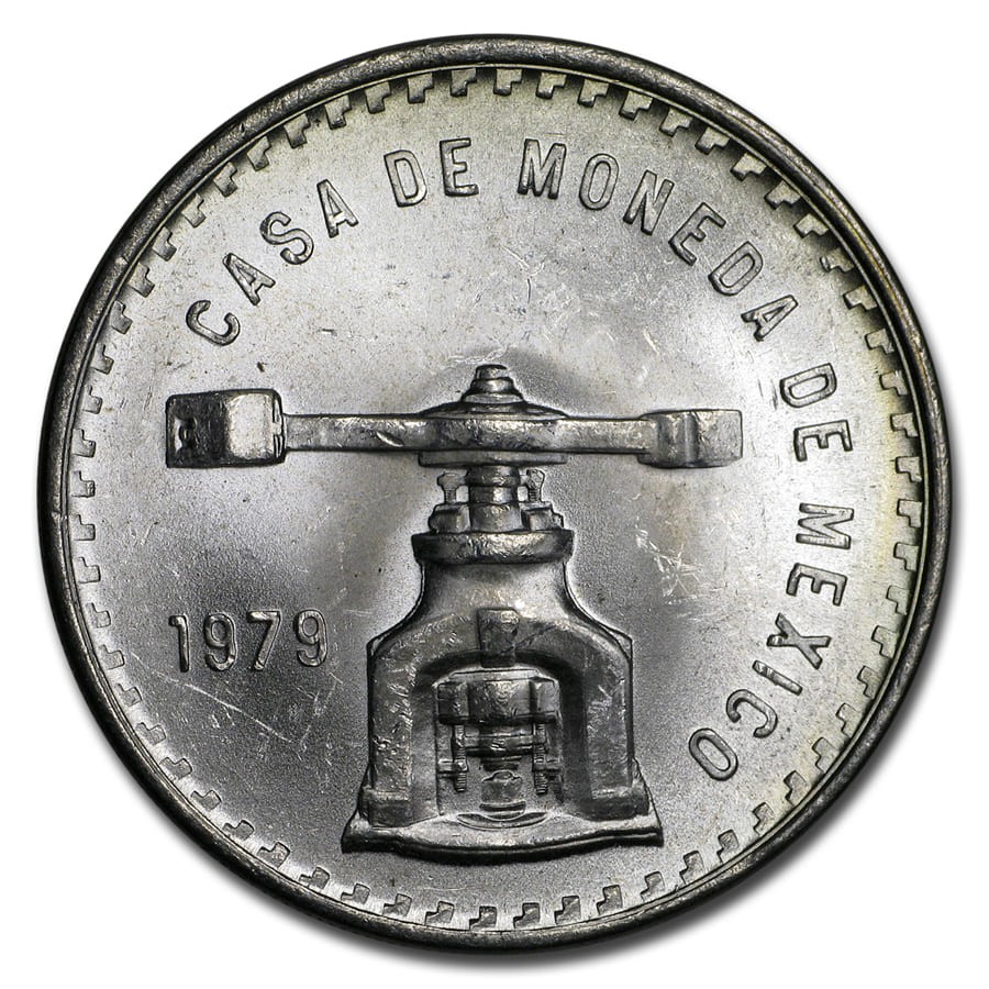 メキシコ 1Onza 1979年 銀貨 c2304 1979 Mexico 1 oz silver Onza Balance Scale Casa De Moneda De