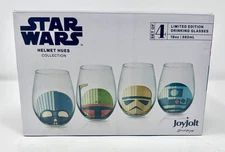 JoyJolt Star Wars™ Helmet Hues Stemless Drinking Glasses - 19 oz - Set of 4 NEW