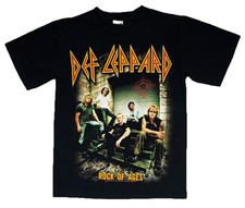 Vintage Def Leppard 2005 Rock Of Ages Band Tour Merch T Shirt Sz S Double Sided
