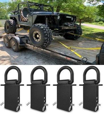 16200Lbs Trailer Removable Stake Pocket D Rings 4pcs Heavy Duty Tie Down Anchors