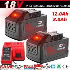 18V Battery For Milwaukee For M18 12.0Ah Extended Lithium 48-11-1880 /Charger