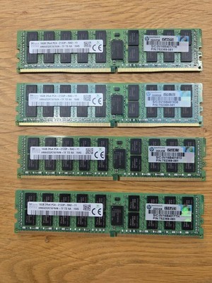 64GB (4x16GB) HP SK hynix DDR4 ECC RDIMM PC4-2133P-RA0-11 752369-081