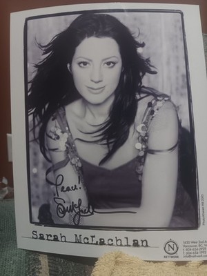 Sarah McLachlan signed 8x10 Black & White Promo Photo