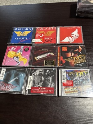 Lot Of 9 Aerosmith CDs- Classics Live 1 & 2 O,Yeah, Live Hard Rock Hotel, Etc
