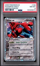Scizor EX Holo 108/115 PSA 8 Unseen Forces Pokemon Karte