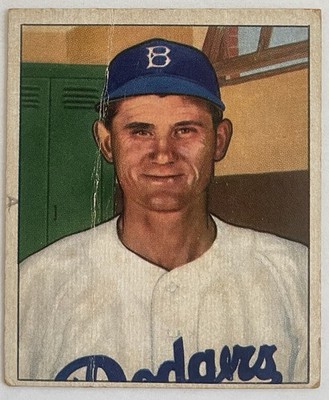Preacher Roe 1950 Bowman #167 Elwin on Card (MK)