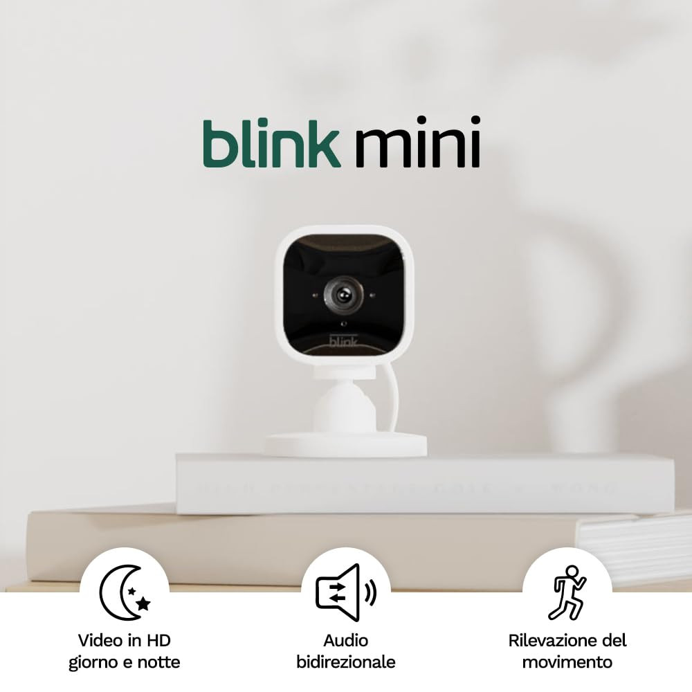 Xiuganpo Piccola Telecamera di Sorveglianza, Mini Telecamera di Rete IP PoE da 2 MP 1080P HD con