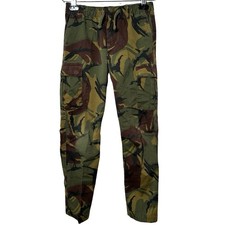 Polo Ralph Lauren Boys Stretch Chino Cargo Pants Size 10 Drawstring Waist Camo