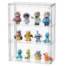 3 Tier Acrylic Display Case for Collectibles - Clear Magnetic Door Dustproof ...