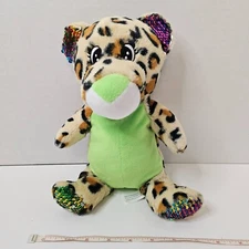 A&A Global Industries Cheetah Leopard Embroidery Eyes Plush Stuffed Animal Toy